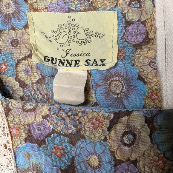 Gunne Sax vintage floral dress sz M - Picture 8 of 16